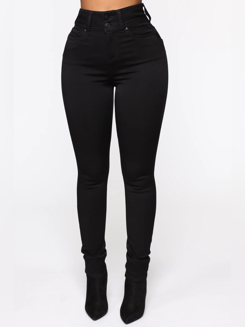High-Rise Black Skinny Jeans